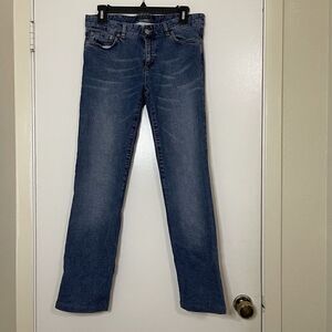 Theory Blue denim mid rise crop slim jeans size US 6